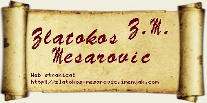 Zlatokos Mesarović vizit kartica